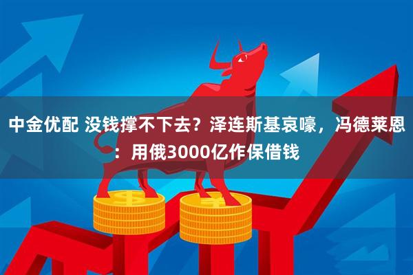 中金优配 没钱撑不下去？泽连斯基哀嚎，冯德莱恩：用俄3000亿作保借钱