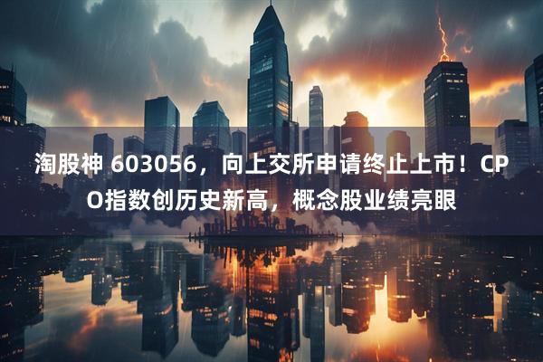 淘股神 603056，向上交所申请终止上市！CPO指数创历史新高，概念股业绩亮眼